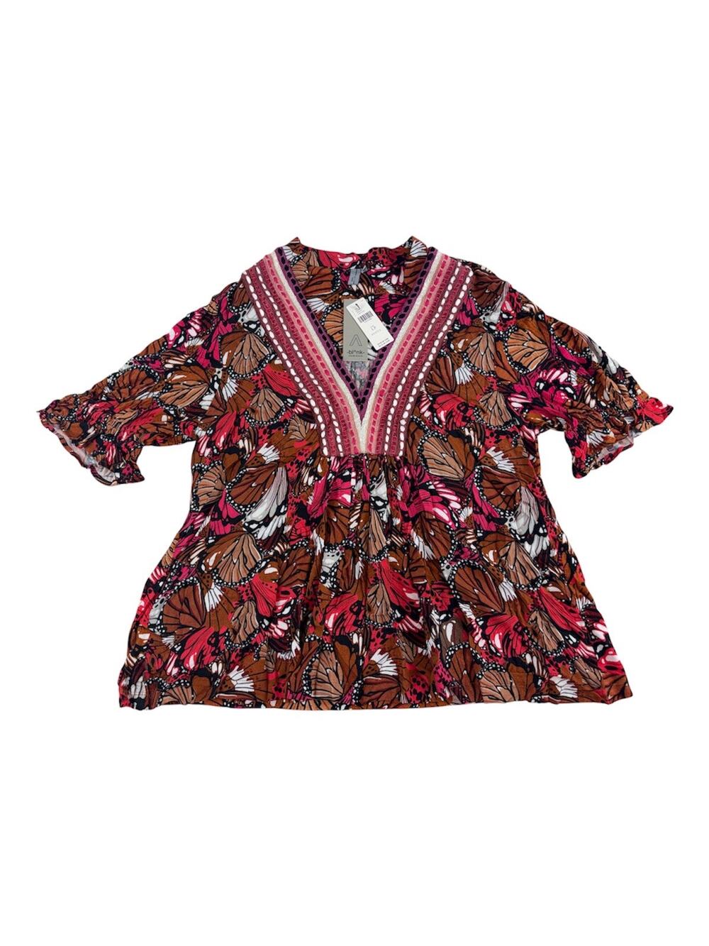 Bl^nk London for Anthropologie Stephanie Butterfly Tunic Size Petite L NWT